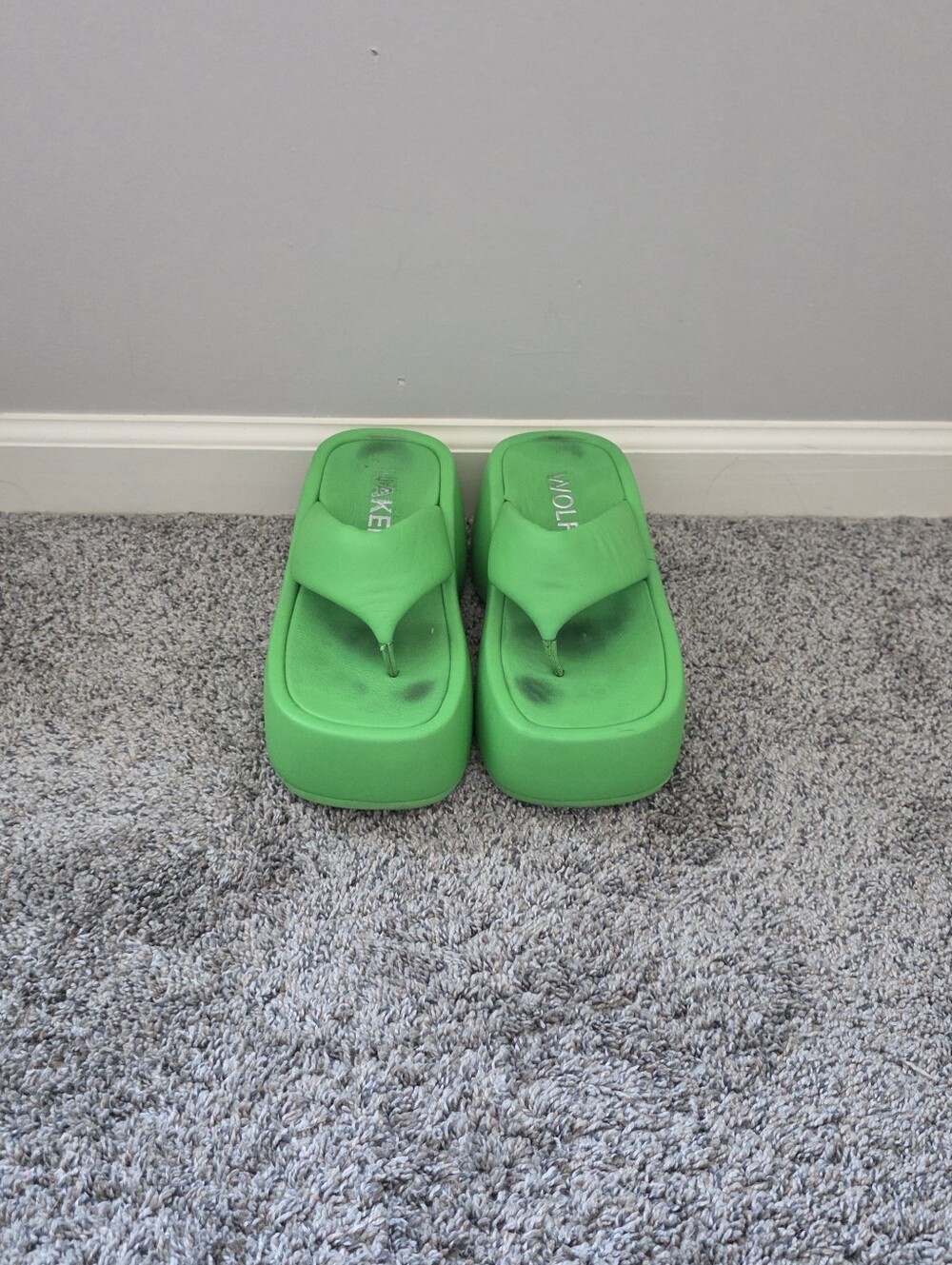 Naked Wolfe Leather Chunky Flip Flops